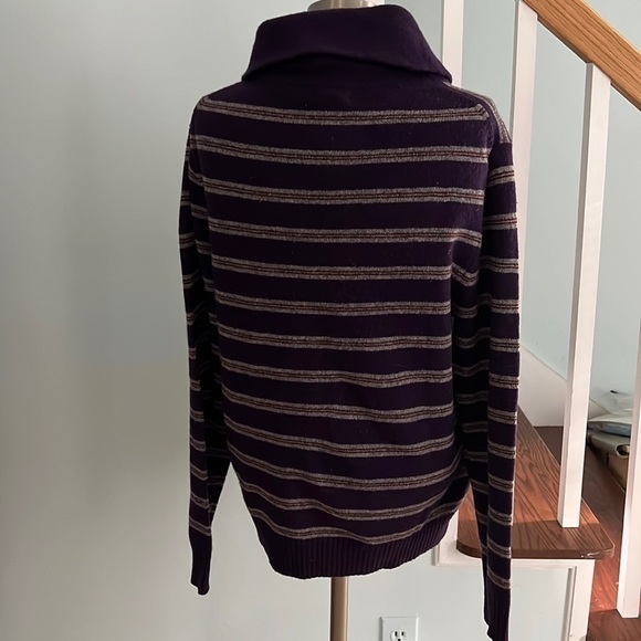 Brooks Brothers 346 100% Lambswool Stripped Sweater Size Small - Picture 3 of 8